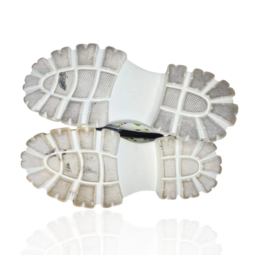 Betsey Johnson Vinie Lug Platform Shoes Women's US Size 8 Multi Floral Loafer - Picture 10 of 10